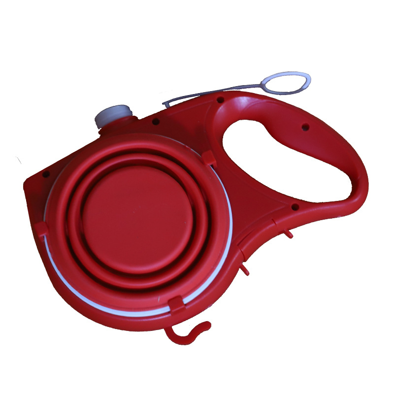 Pet Leash with Water Bottle and Cup