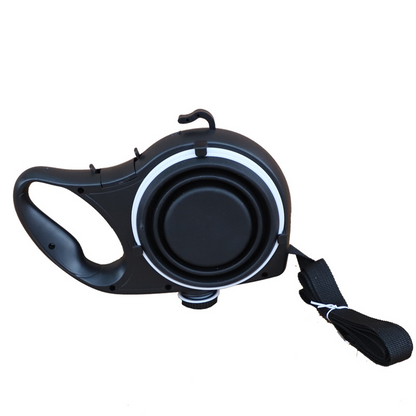 Pet Leash with Water Bottle and Cup